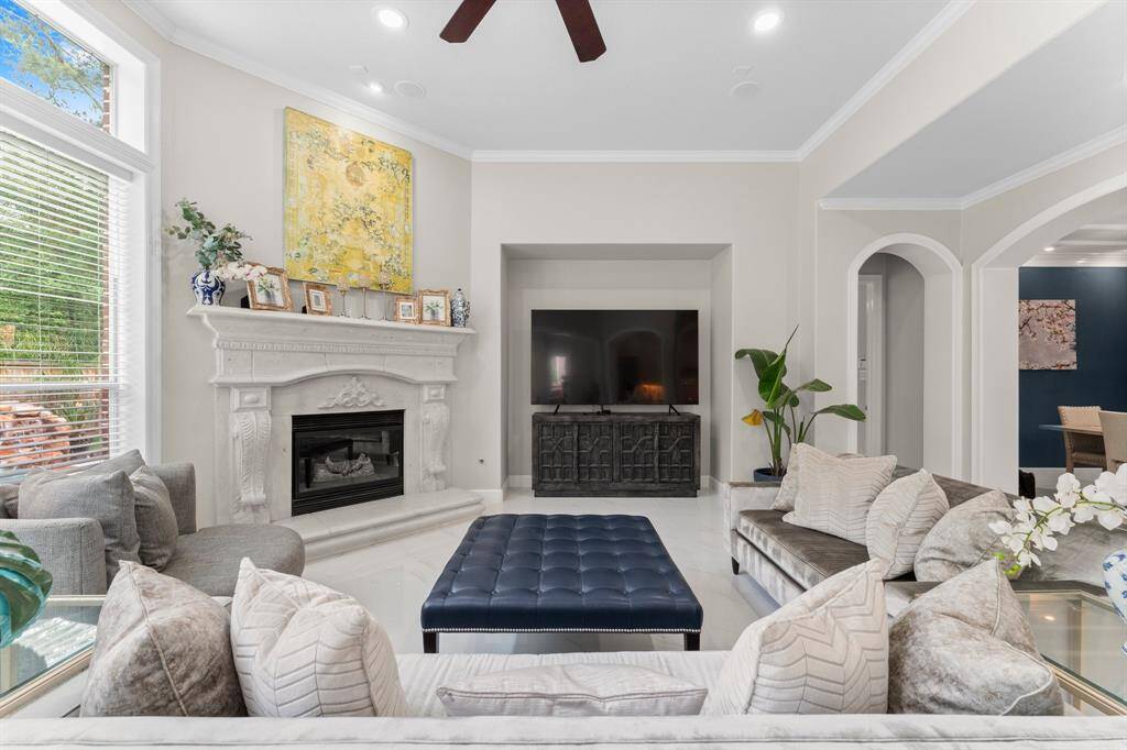 Another view of the spacious family room.