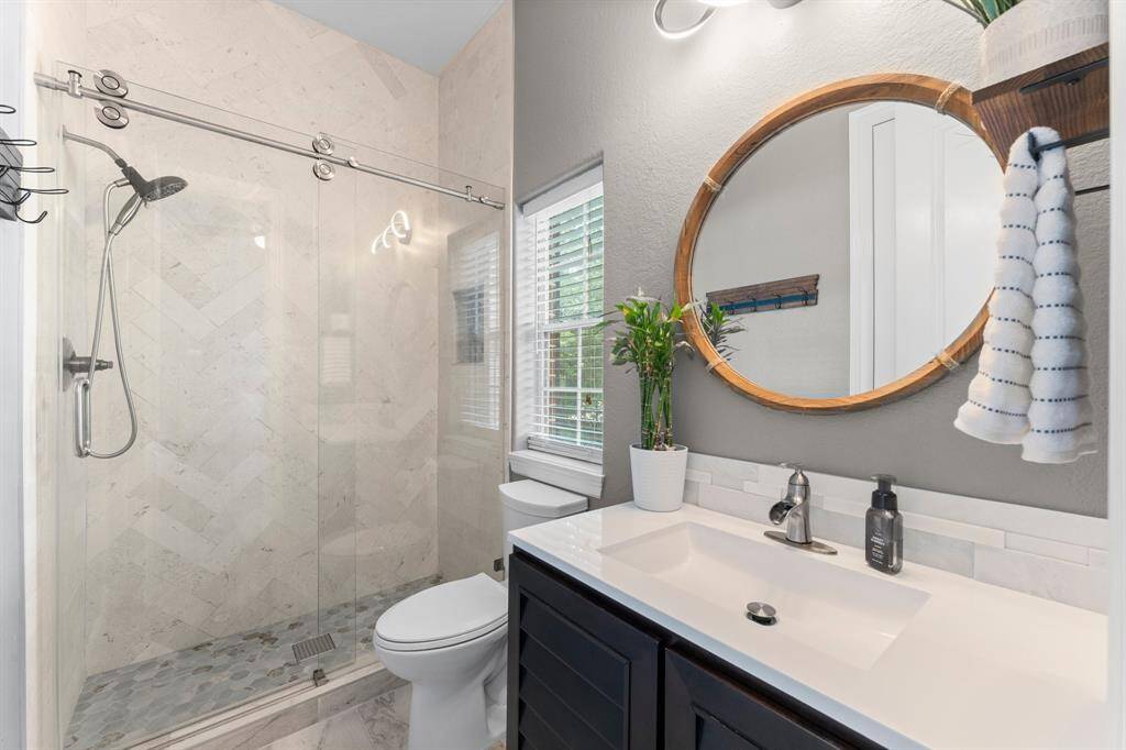 Gorgeous en-suite bathroom with walk-in shower.