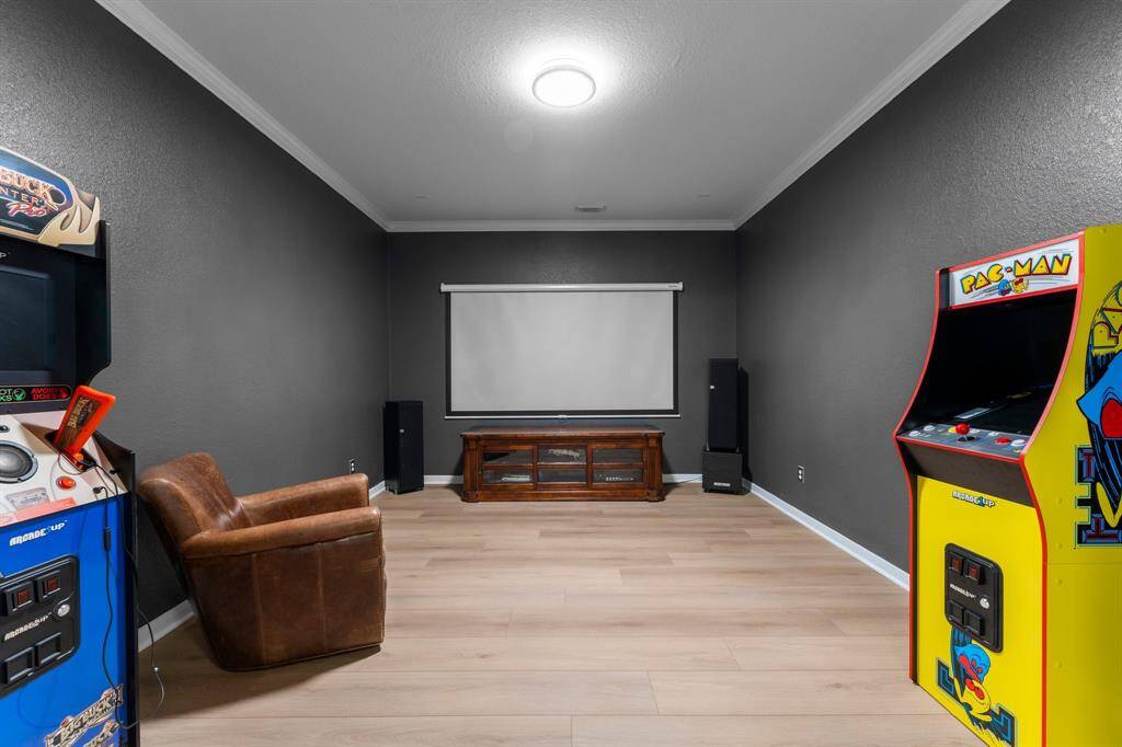 Media room could also be used as a game room.  The media room equipment will stay!