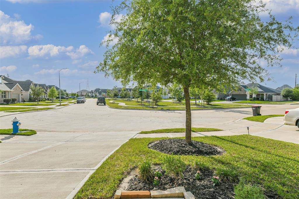 Triangular section park across the street.