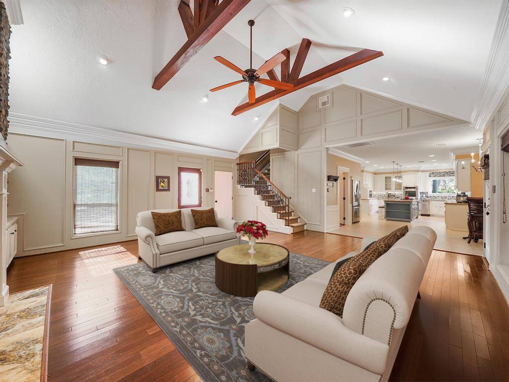 Alternate view of the family room looking back to the kitchen.