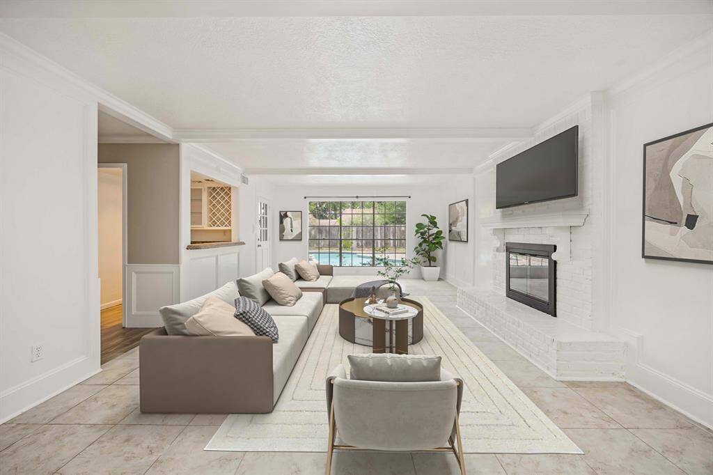 Living room-virtually staged