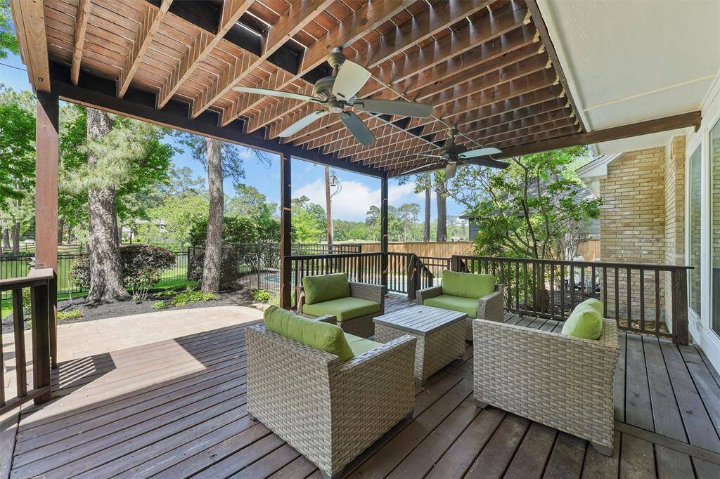 Relax with a cool drink or a book on the covered patio!