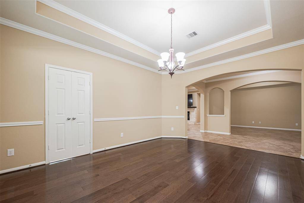 expansive dining area steps from the kitchen
