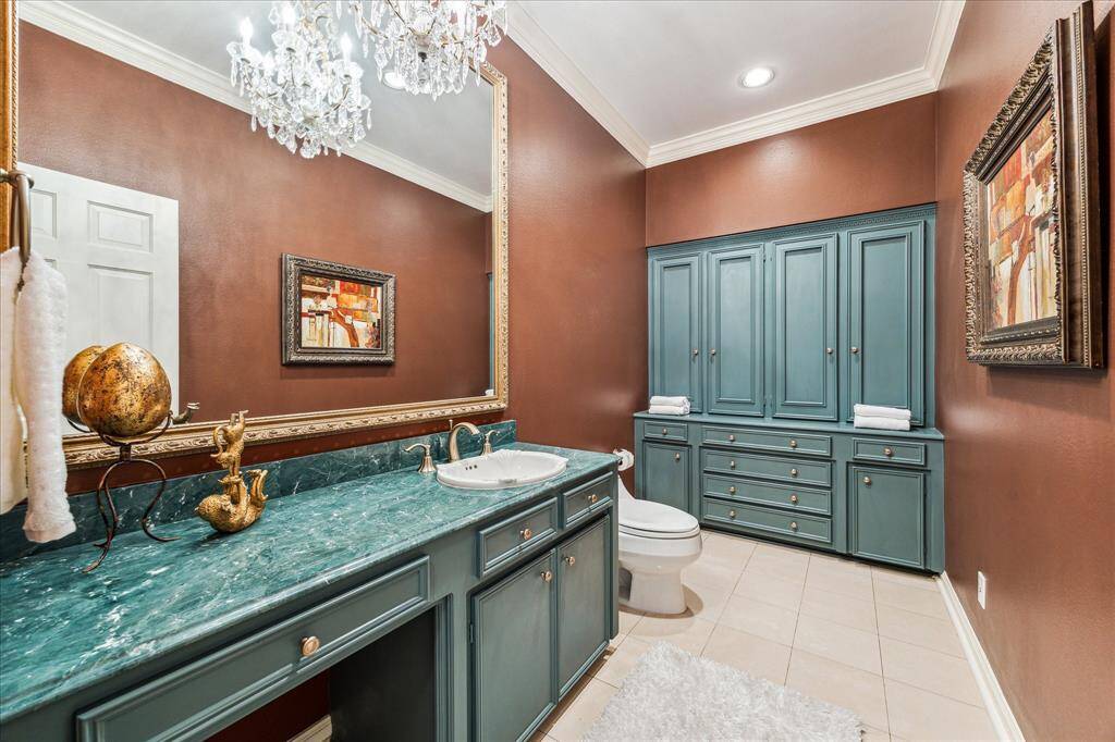 First floor powder room