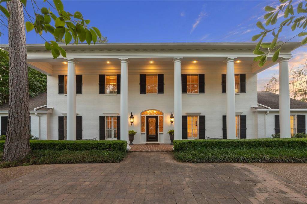 Stunning Southern Colonial Piney Point Estate with circular driveway