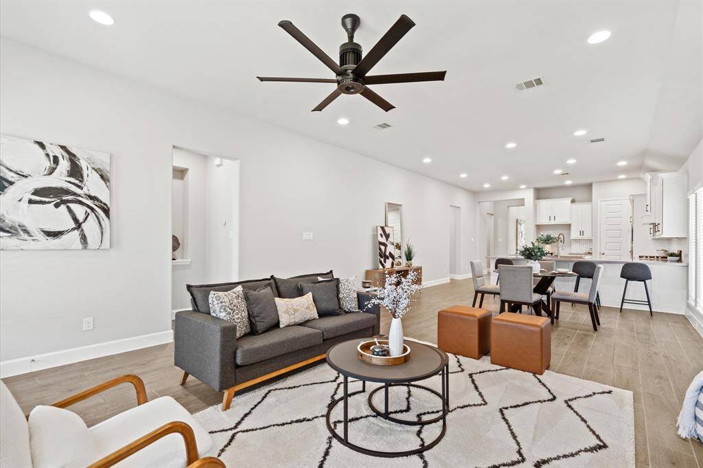 Loads of natural light throughout.