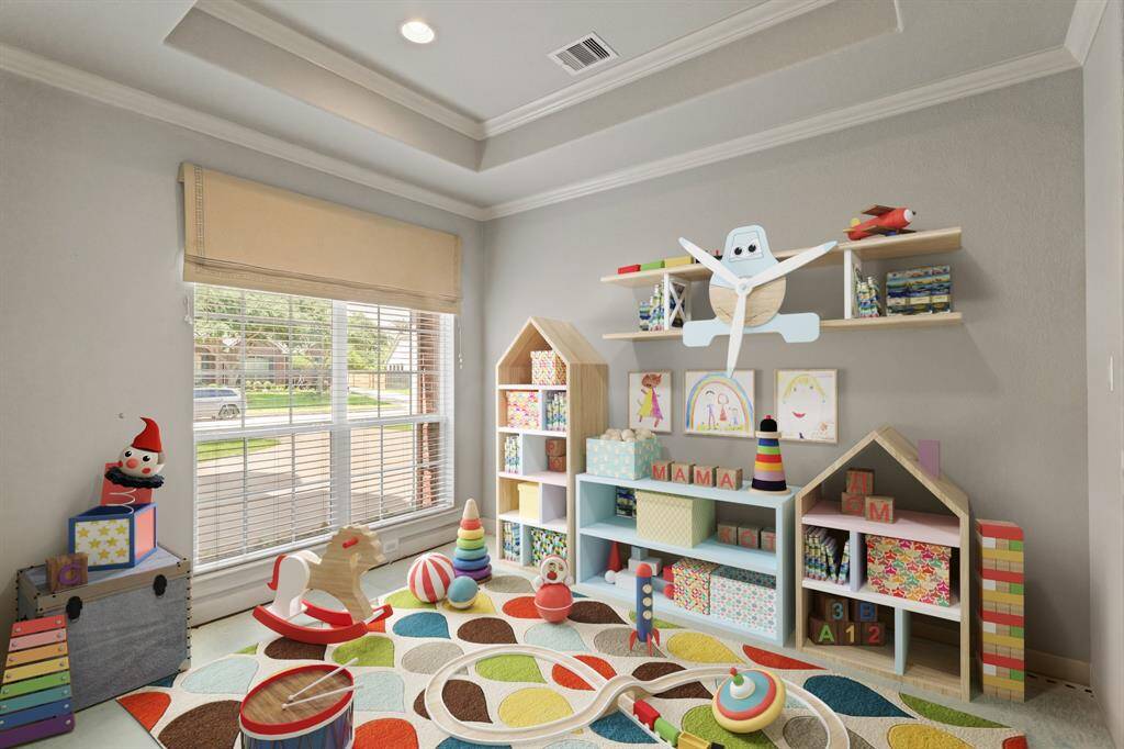 Virtually Staged: Wonderful kids playroom for the smaller ones to drain out their energy!