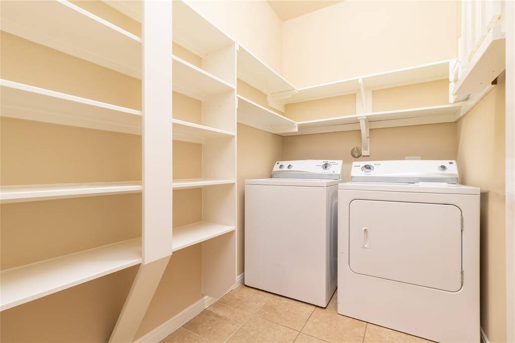 Utility Room with Ample Shelving for Pantry Items