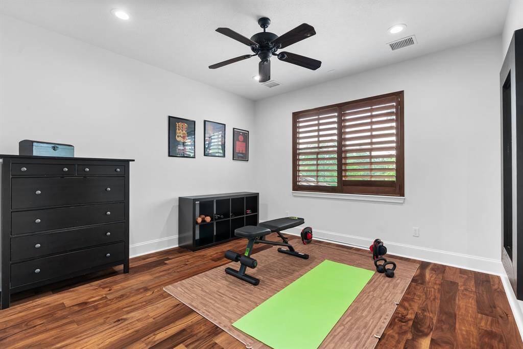 Bedroom #2 easily converted to a home gym.