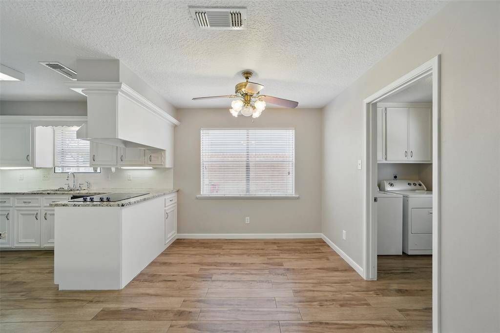Ceiling fans throughout the home help keep those energy bills down.