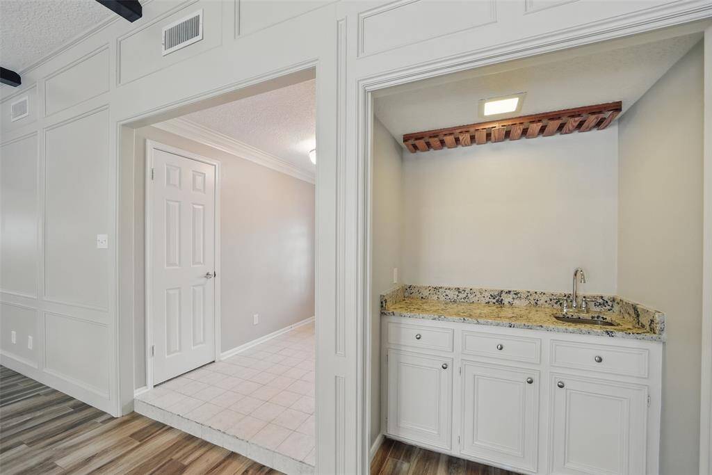 Entertain guests at your wet bar.