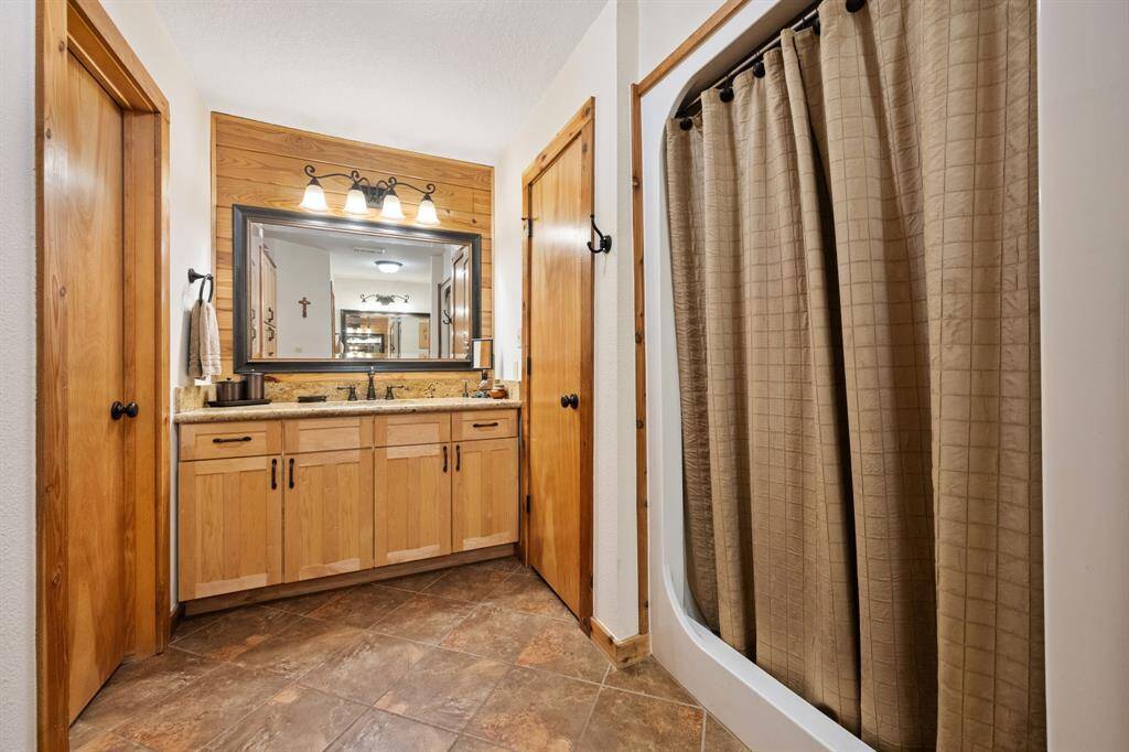 Separate vanities in primary bathroom