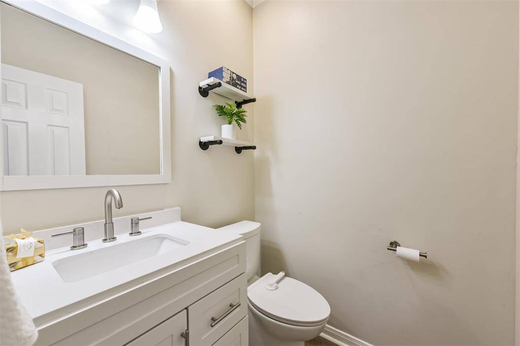 Powder room downstairs.