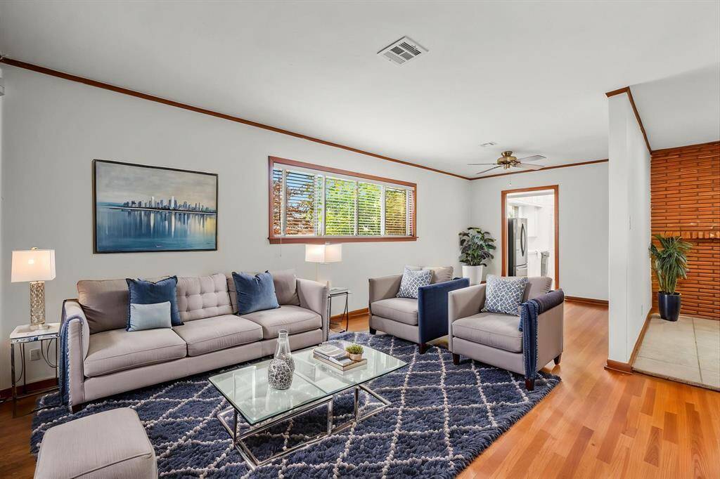 Virtual Staging of second area in large Living Room.
