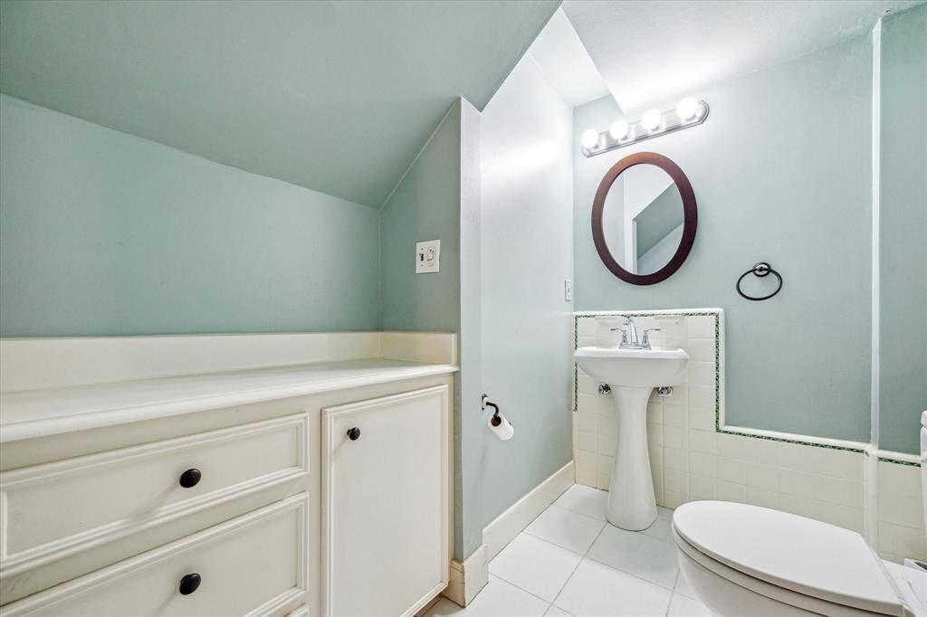 First floor powder room.