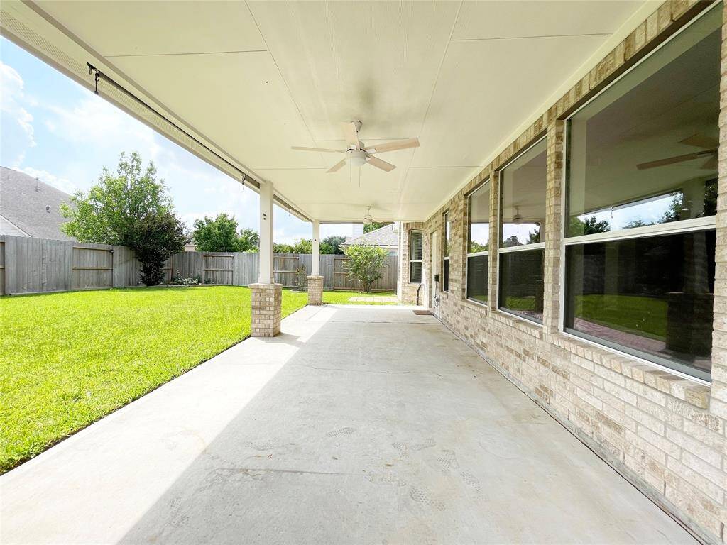View of the covered patio.