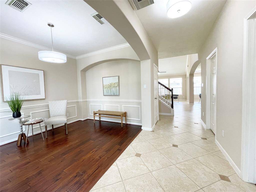View from the entrance to the formal dining room area.