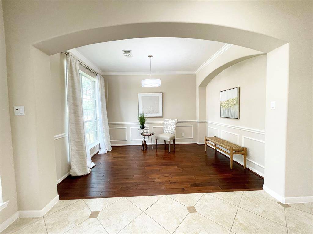 Another view of the formal dining room.
