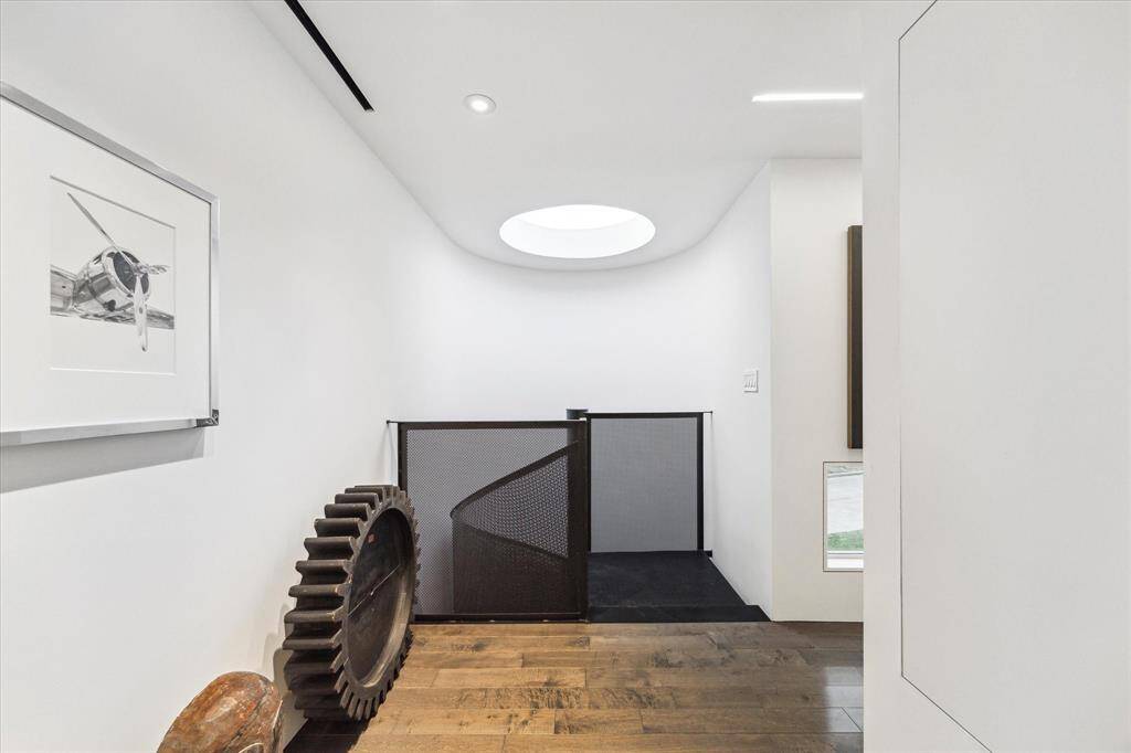 Skylight atop the staircase for natural light.