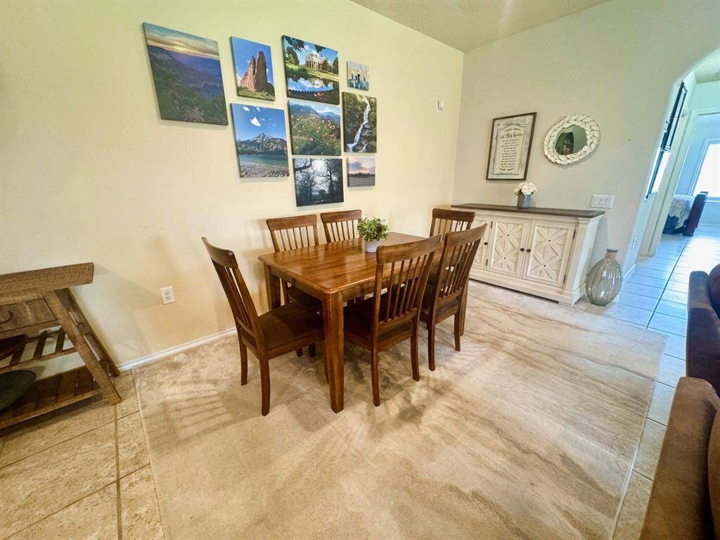 Perfect open dining room.