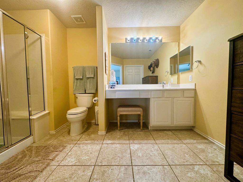 Vanity area and even room for a dresser.