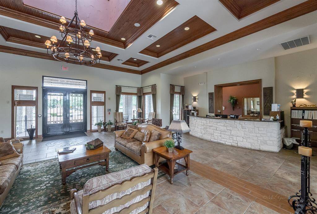 View inside the clubhouse.