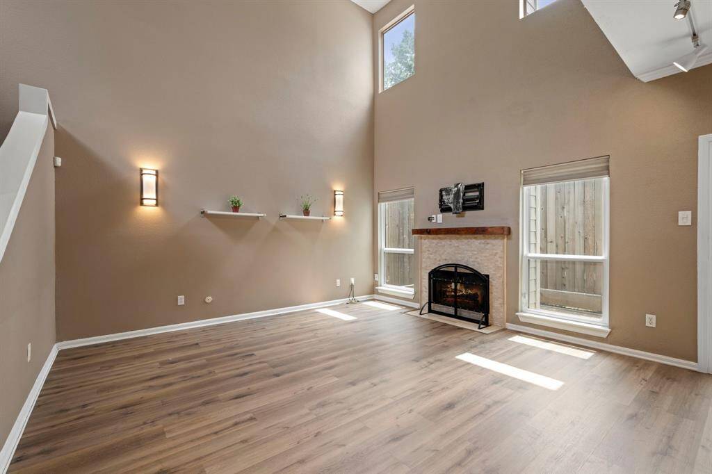 Living - This will be a pretty space even in the evening with the light from the wall sconces and glow from the fireplace.