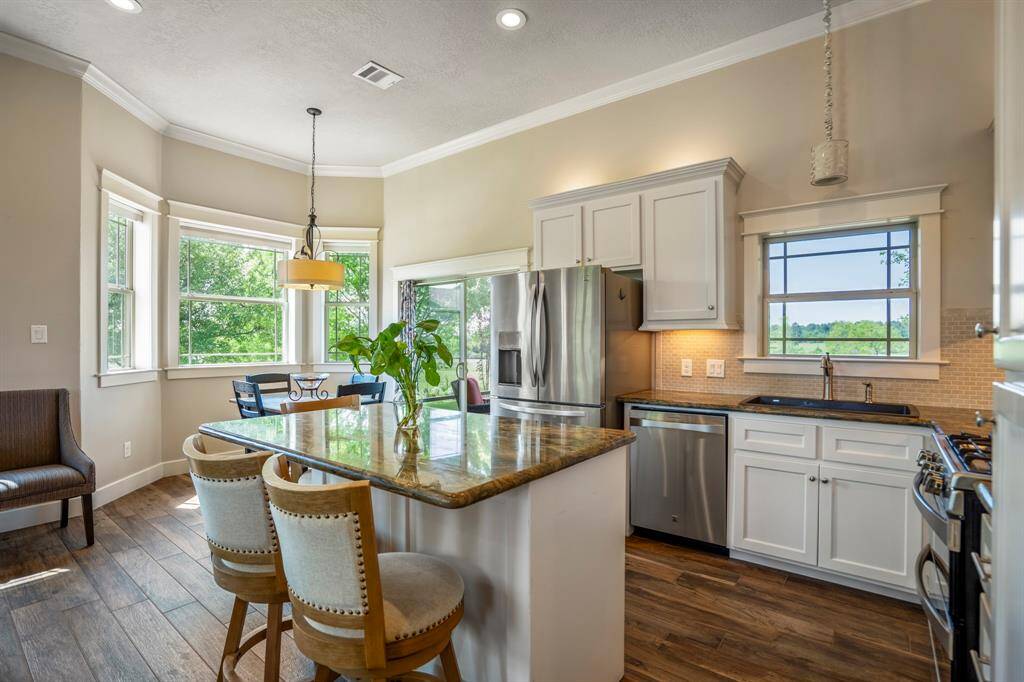 Guest home kitchen and dining areas