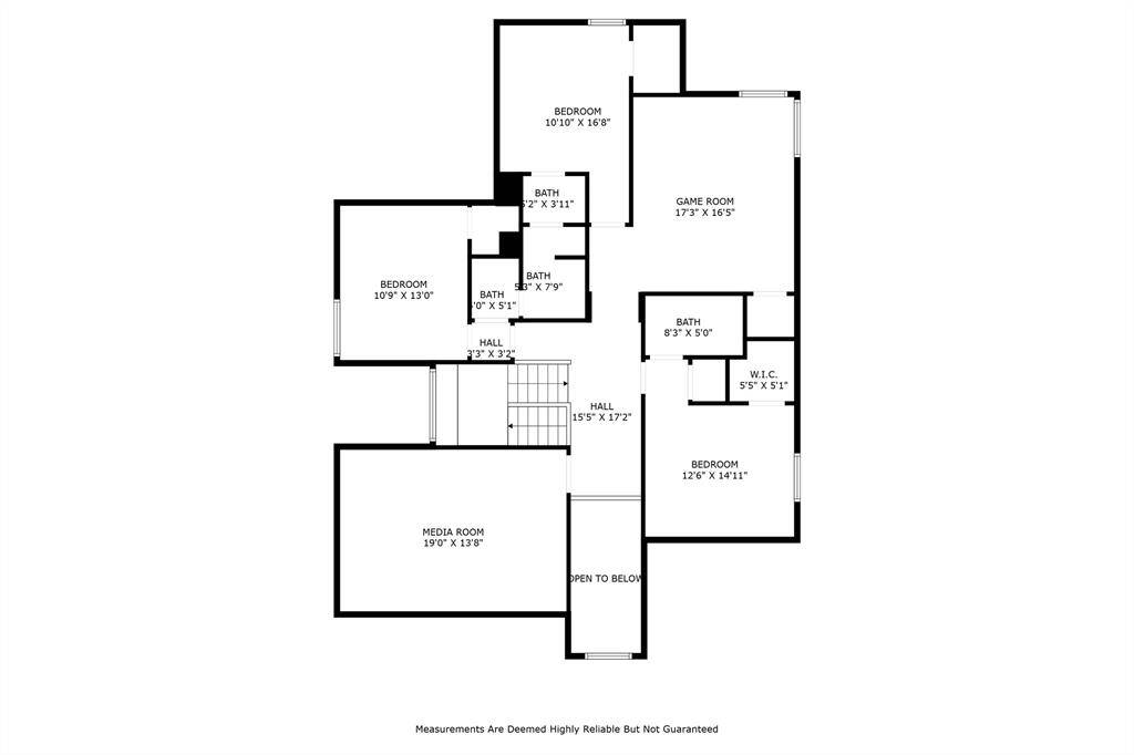 Floor plan of second floor.