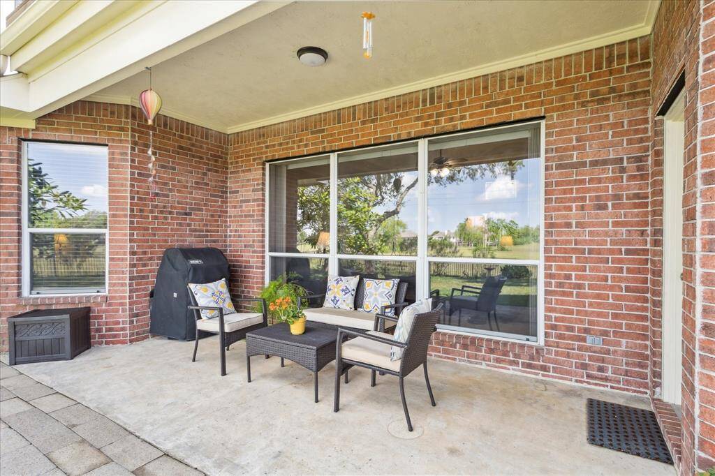 Watch the sun set as someone else grills dinner on the covered patio.