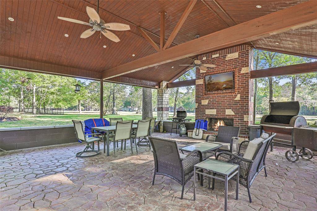 Outdoor Patio Complete with Wood Burning Fire Place