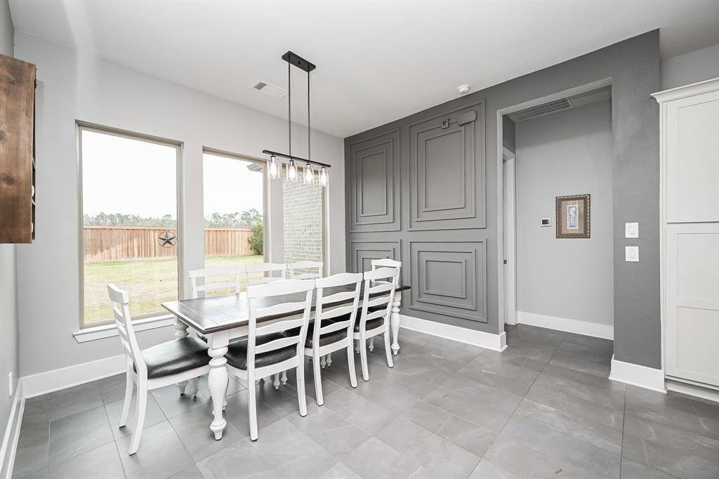 This bright breakfast/casual dining nook is bound to become family central!