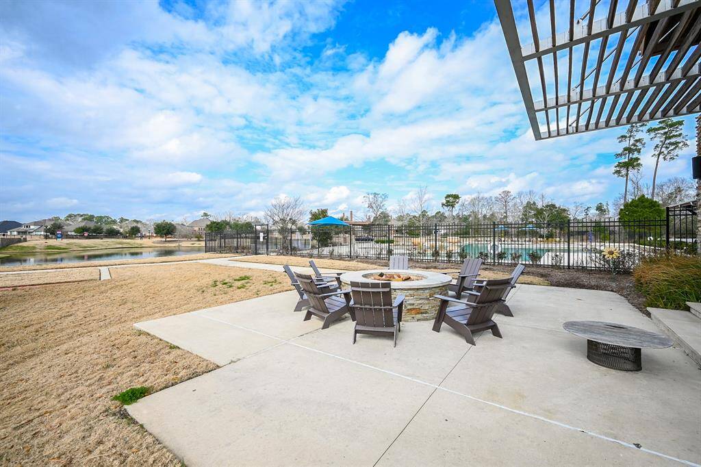 Picture yourself with guests and friends around this incredible firepit as the day winds down and twilight begins.