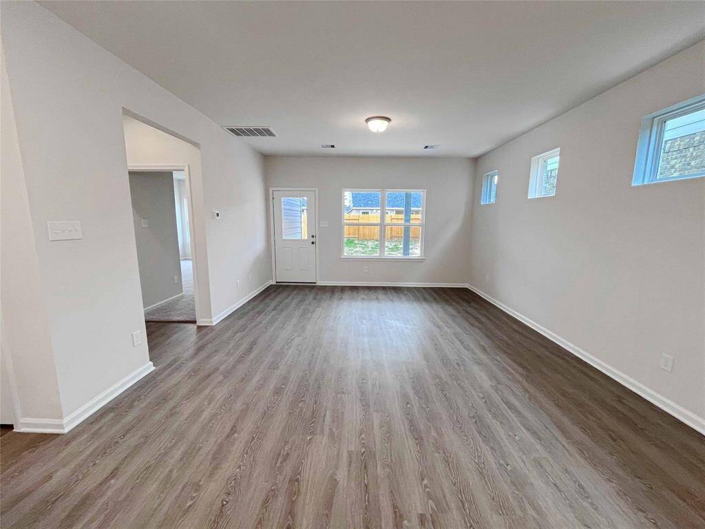 The Robin II- Family Room. Home under construction. Sample floor plan photo used for illustrative purposes only. Upgrades, selections options, windows and colors may vary.