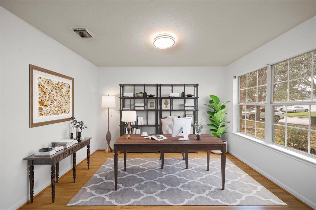Virtually staged study area