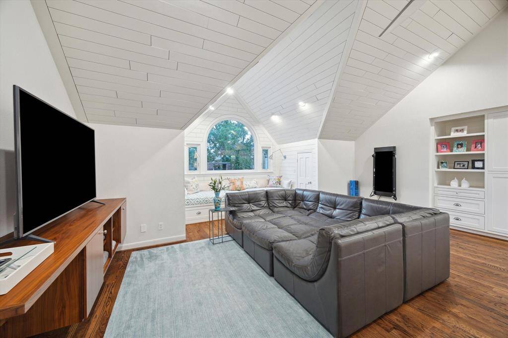 Another view of the Game Room with peaked ceiling and grand scale.