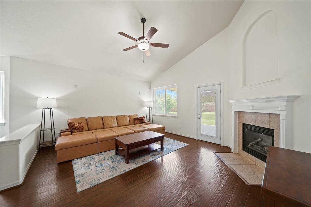 Spacious, this living room with neutral paint color selections offers an array of furniture placement & decorating theme opportunities Included is pre-wiring for surround sound speakers.