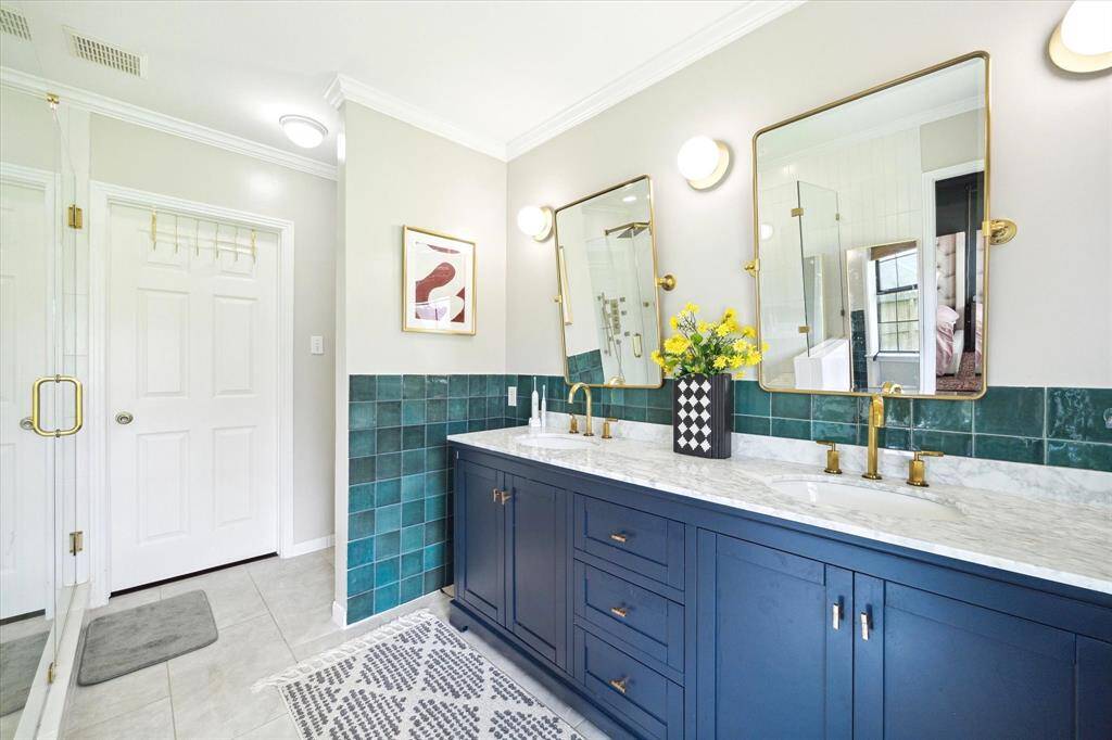 Primary bathroom remodeled and has a large walk in closet, plenty bug enough to share!