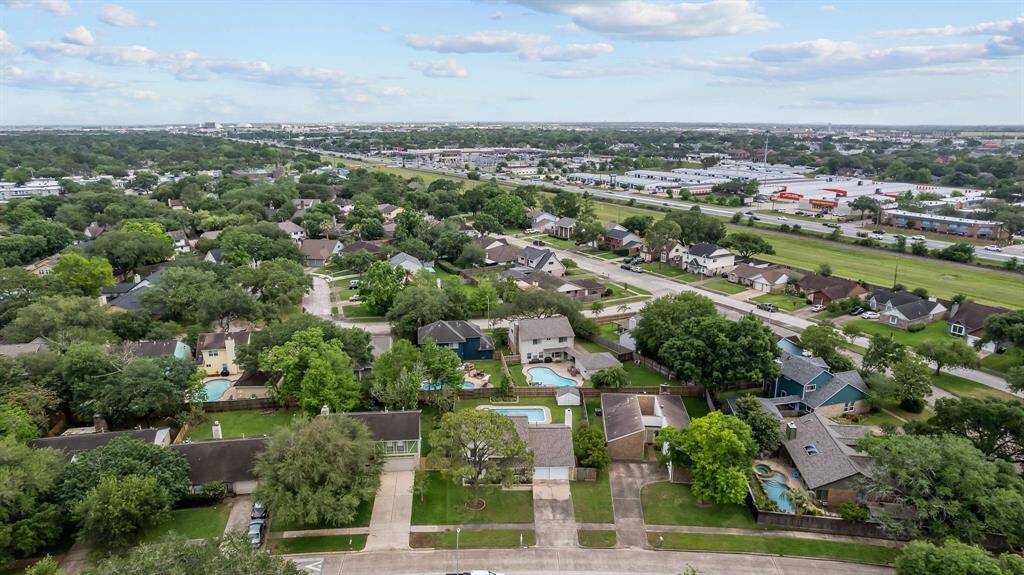 Ariel view of area