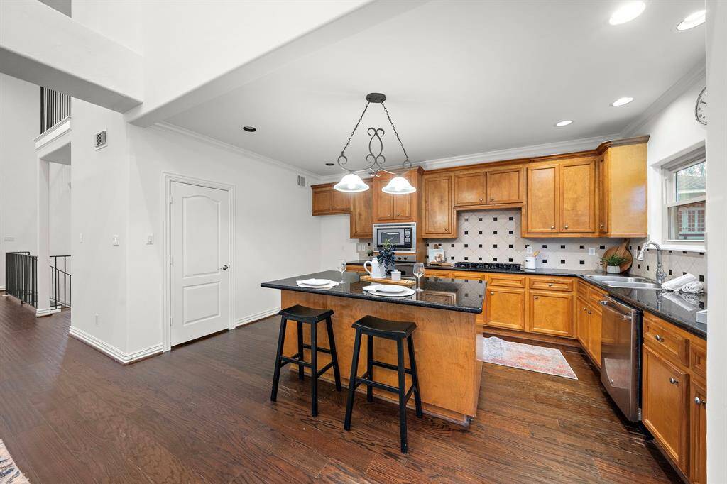 Functional kitchen and pantry to the left.
