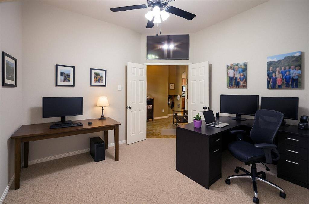 Office space can be used as an extra bedroom or gameroom