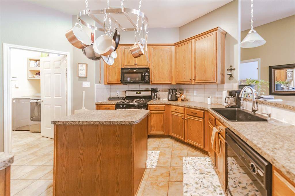 Kitchen open to the living and dining area