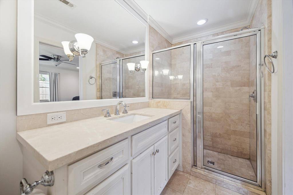 Nicely updated primary bathroom