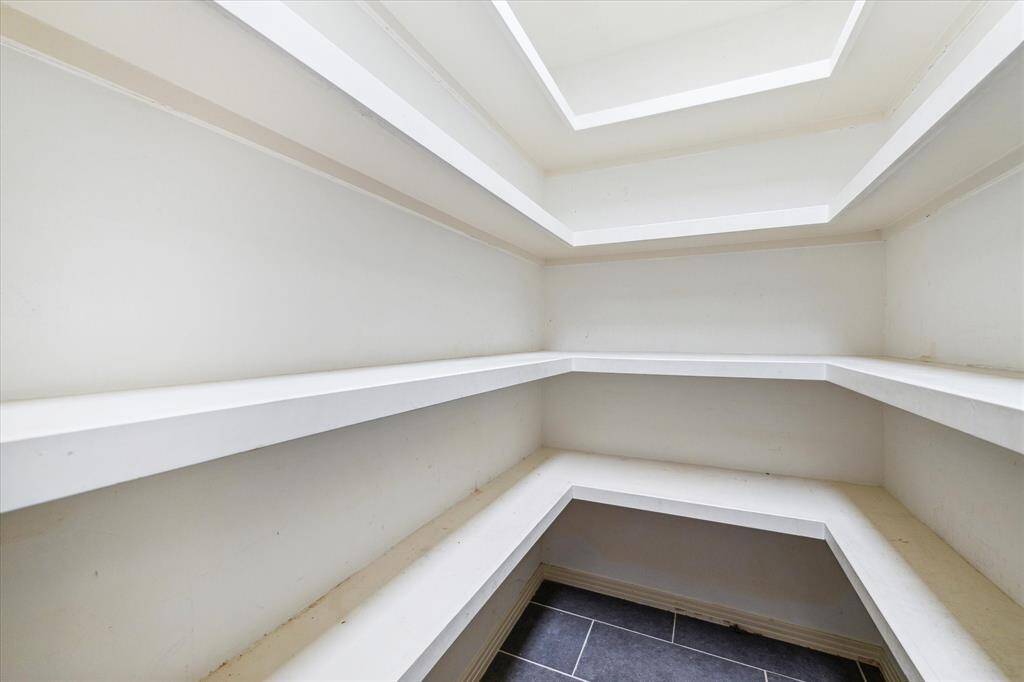 Large walk in pantry in kitchen