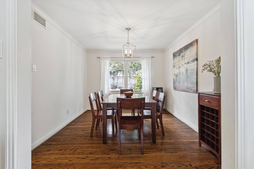 Another view of the formal dining room located off of the kitchen and front living area