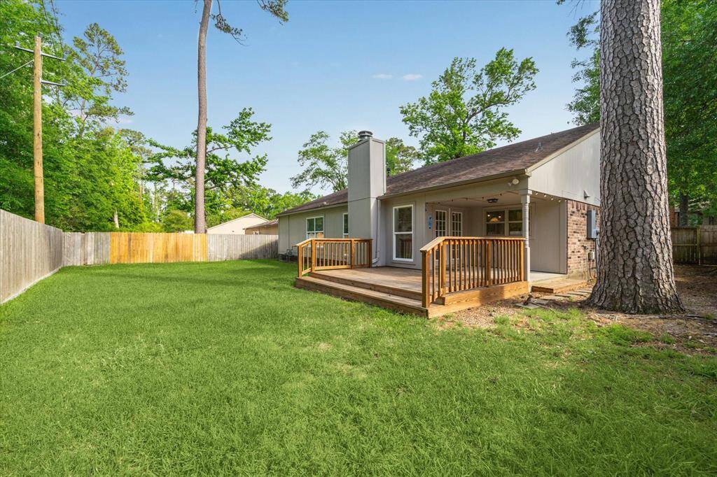 Spacious yard with sprinkler system