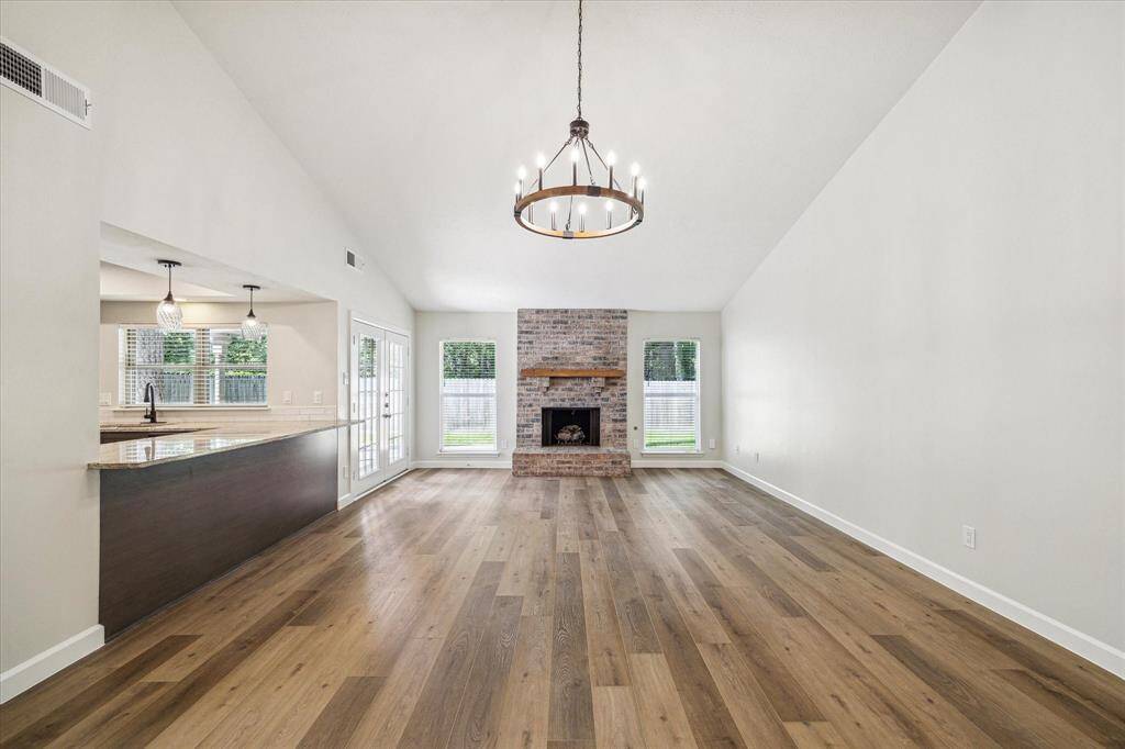 Kitchen opens to family room
