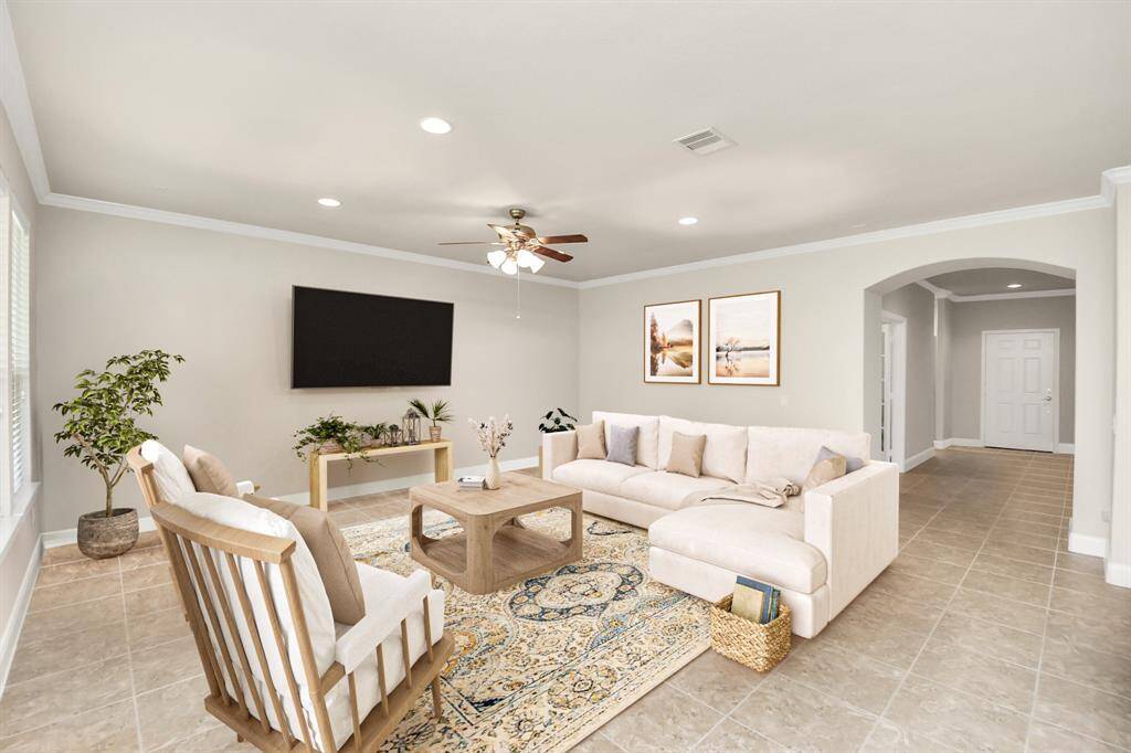 **Virtually Staged** to show possibilities for this large living space