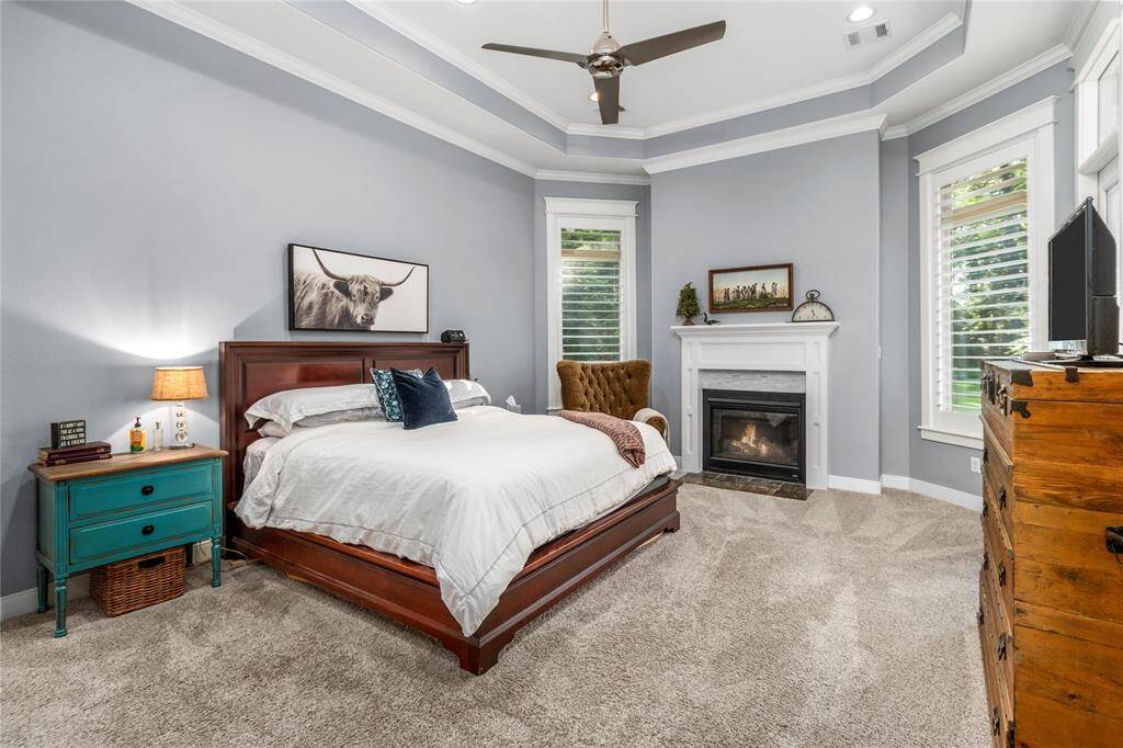 The primary suite is where you can relax and get away from it all.